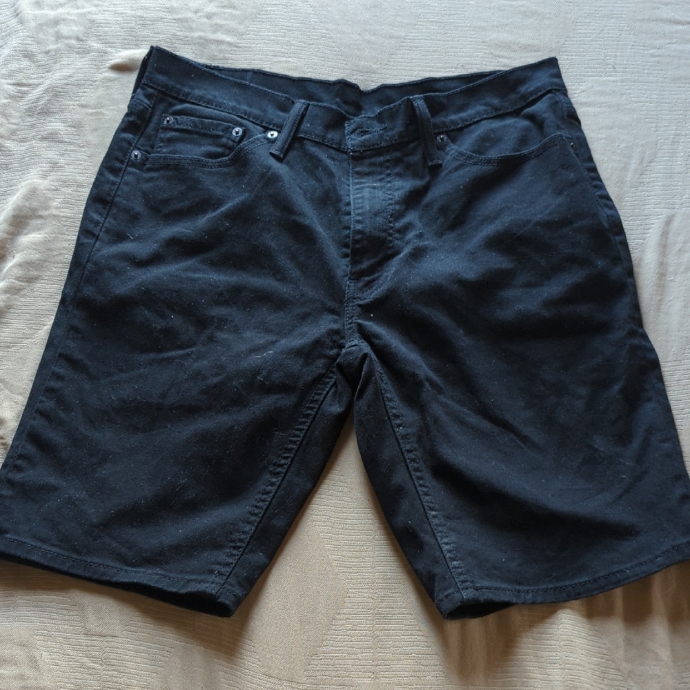 Men's Classic Black Denim Shorts